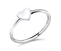 Heart Shaped Silver Ring NSR-485